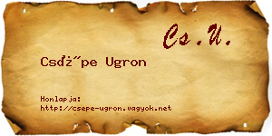 Csépe Ugron névjegykártya
